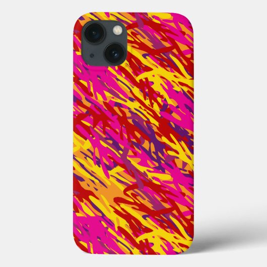 赤と黄色の迷彩 Case-Mate iPhoneケース (裏面)