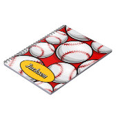 赤と黄色の野球名 ノートブック (左側)