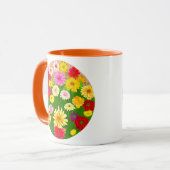 赤と黄色の野生の花の輪 マグカップ (正面左)