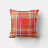赤と黄色の陽気な格子縞 クッション (裏面)