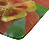 赤と黄色の2色オダマキ(植物)フローラ カッティングボード (角)