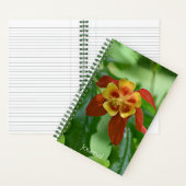 赤と黄色の2色オダマキ（植物）フローラ ノートブック (内側)
