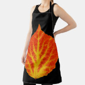 赤と黄色の《植物》アスペンリーフ#10 エプロン (インサイチュ)