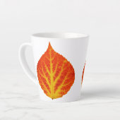 赤と黄色の《植物》アスペンリーフ#10 カフェラテマグ (左アングル)