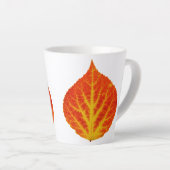 赤と黄色の《植物》アスペンリーフ#10 カフェラテマグ (右アングル)