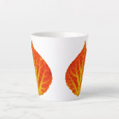 赤と黄色の《植物》アスペンリーフ#10 カフェラテマグ (正面)