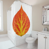 赤と黄色の《植物》アスペンリーフ#10 シャワーカーテン (インサイチュ)