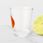 赤と黄色の《植物》アスペンリーフ#10 ショットグラス (右)