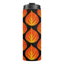 赤と黄色の《植物》アスペンリーフ#10 タンブラー