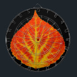 赤と黄色の《植物》アスペンリーフ#10 ダーツボード<br><div class="desc">明るい絵画黄色と赤い《植物》アスペンの秋の私の！</div>