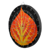 赤と黄色の《植物》アスペンリーフ#10 ダーツボード (正面右)