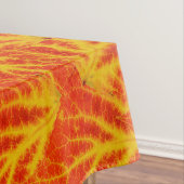 赤と黄色の《植物》アスペンリーフ#10 テーブルクロス (インサイチュ)
