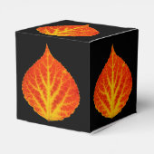 赤と黄色の《植物》アスペンリーフ#10 フェイバーボックス (裏面サイド)