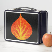 赤と黄色の《植物》アスペンリーフ#10 メタルランチボックス (インサイチュ)