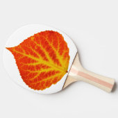 赤と黄色の《植物》アスペンリーフ#10 卓球ラケット (横)