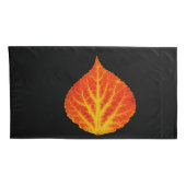 赤と黄色の《植物》アスペンリーフ#10 枕カバー (裏面-右)