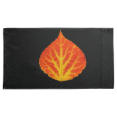 赤と黄色の《植物》アスペンリーフ#10 枕カバー (正面右)