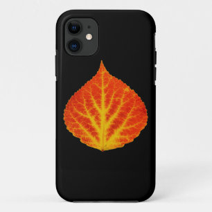 赤と黄色の《植物》アスペンリーフ#10 iPhone 11 ケース