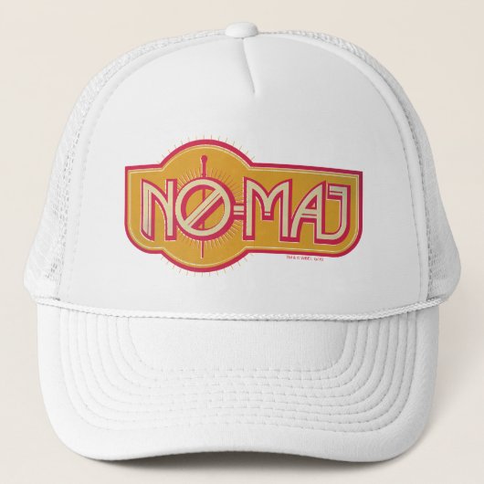 赤と黄色のNO-MAJ™バッジ キャップ (正面)