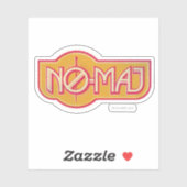 赤と黄色のNO-MAJ™バッジ シール (シート)