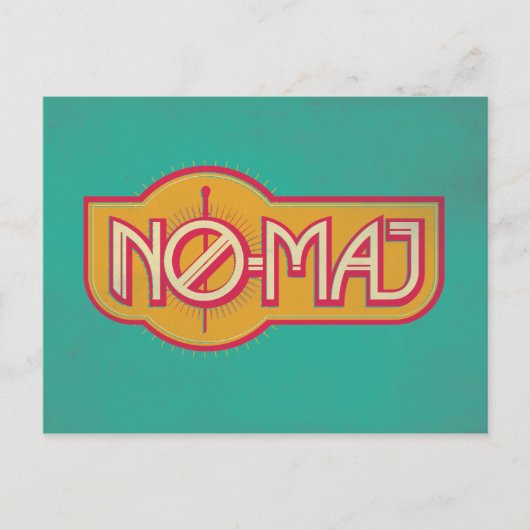 赤と黄色のNO-MAJ™バッジ ポストカード (正面)