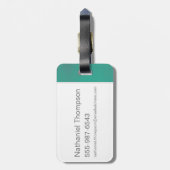 赤と黄色のNO-MAJ™バッジ ラゲッジタグ (裏面縦)