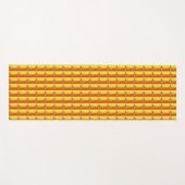 赤と黄色コンテンポラリーのエッジを作成 ヨガマット (正面(横))