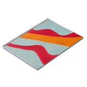 赤と黄色彩の鮮やかの壁 ノートブック (左側)