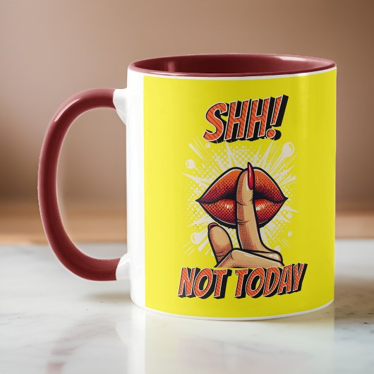 赤と黄色 – し!今日はコーヒーではない マグカップ