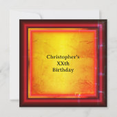 赤と黄色 招待状 (正面)