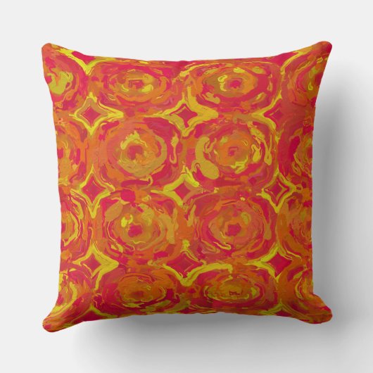 赤と黄 クッション (裏面)