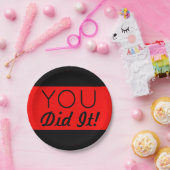 赤と黒あなたはそれを卒業した ペーパープレート (パーティー)