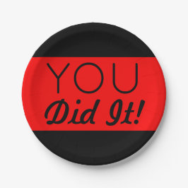 赤と黒あなたはそれを卒業した ペーパープレート