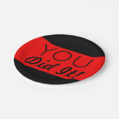 赤と黒あなたはそれを卒業した ペーパープレート (アングル)