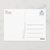 赤と黒ありがとう写真はがき ポストカード (裏面)