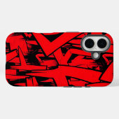 赤と黒が散乱 Case-Mate iPhoneケース (裏面 (横))