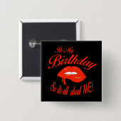 赤と黒それが私の誕生日 缶バッジ (正面&裏面)