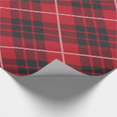 赤と黒と白のアクセントの格子模様 ラッピングペーパー (角)