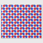 赤と黒と青の幾何モダンパターンユニーク ラッピングペーパー (フラット)