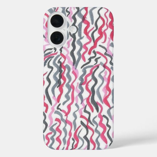 赤と黒のうねうね模様 Case-Mate iPhoneケース (裏面)