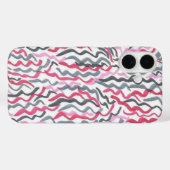 赤と黒のうねうね模様 Case-Mate iPhoneケース (裏面 (横))