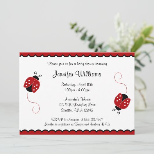 赤と黒のかわいいシャモ 招待状 (スタンド正面)