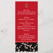 赤と黒のさくらんぼ花メニューカード メニュー (裏面)