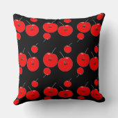 赤と黒のさくらんぼ クッション (裏面)