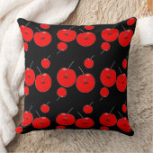 赤と黒のさくらんぼ クッション (ブランケット)