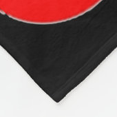 赤と黒のさくらんぼ フリースブランケット (角)