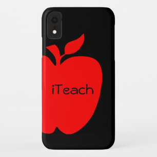 赤と黒のアップル先生 iPhone XRケース