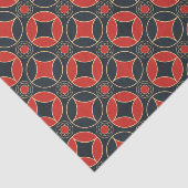 赤と黒のアートデコ 薄葉紙 (詳細)