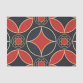 赤と黒のアールデコ模様 薄葉紙 (正面)