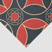 赤と黒のアールデコ模様 薄葉紙 (詳細)